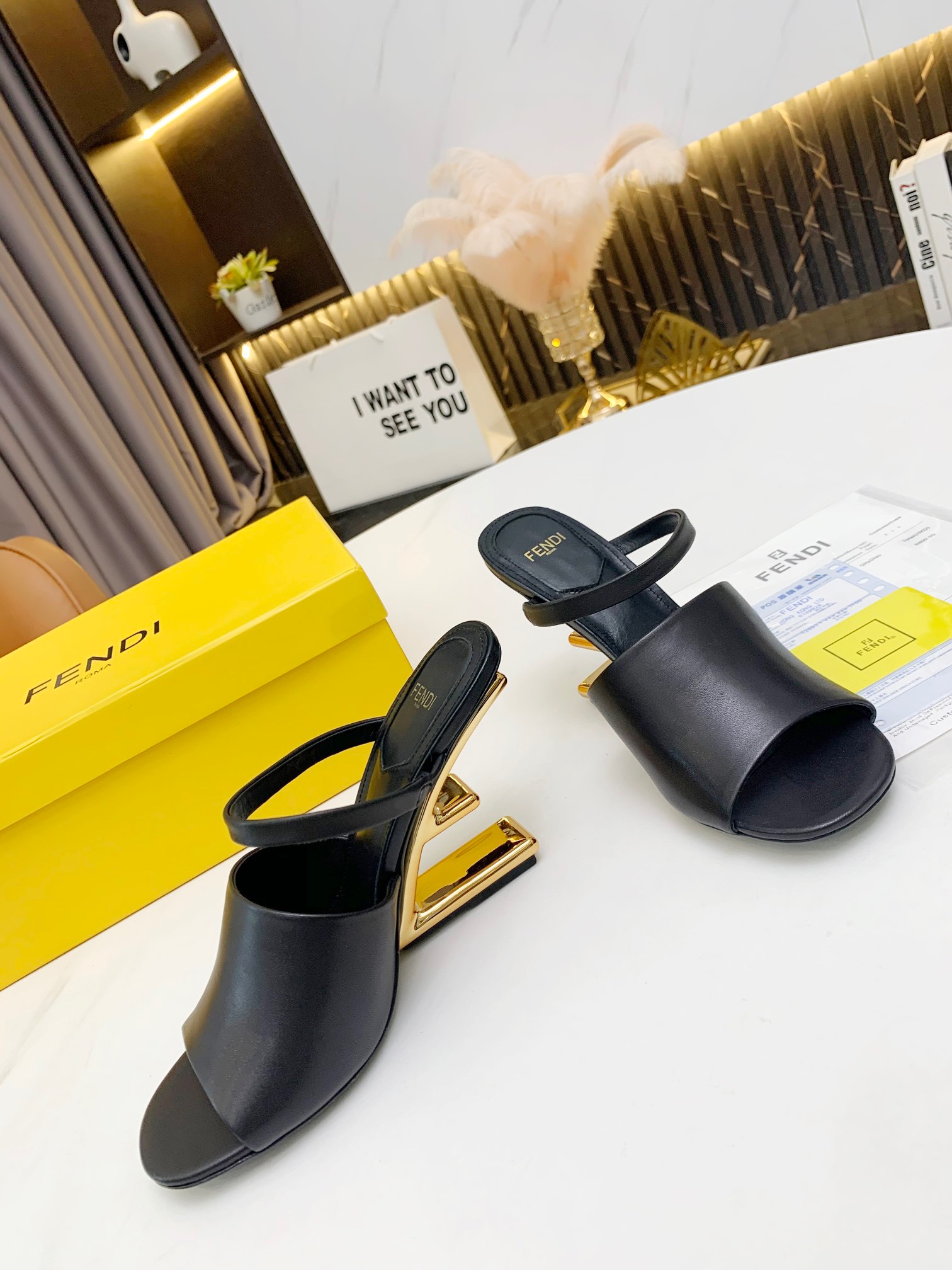 Fendi First high heel sandals