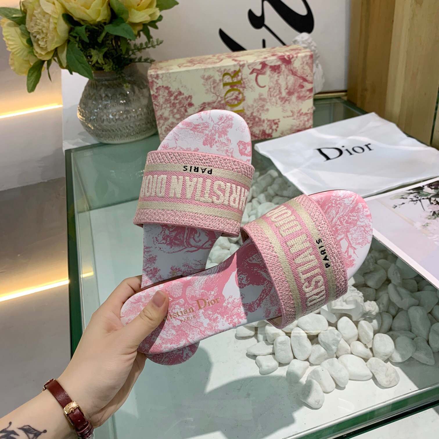 DIOR DWAY Cotton Slides