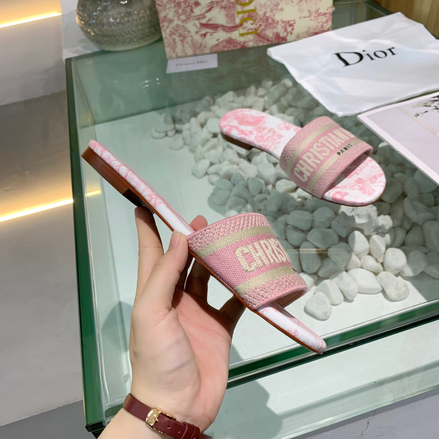 DIOR DWAY Cotton Slides