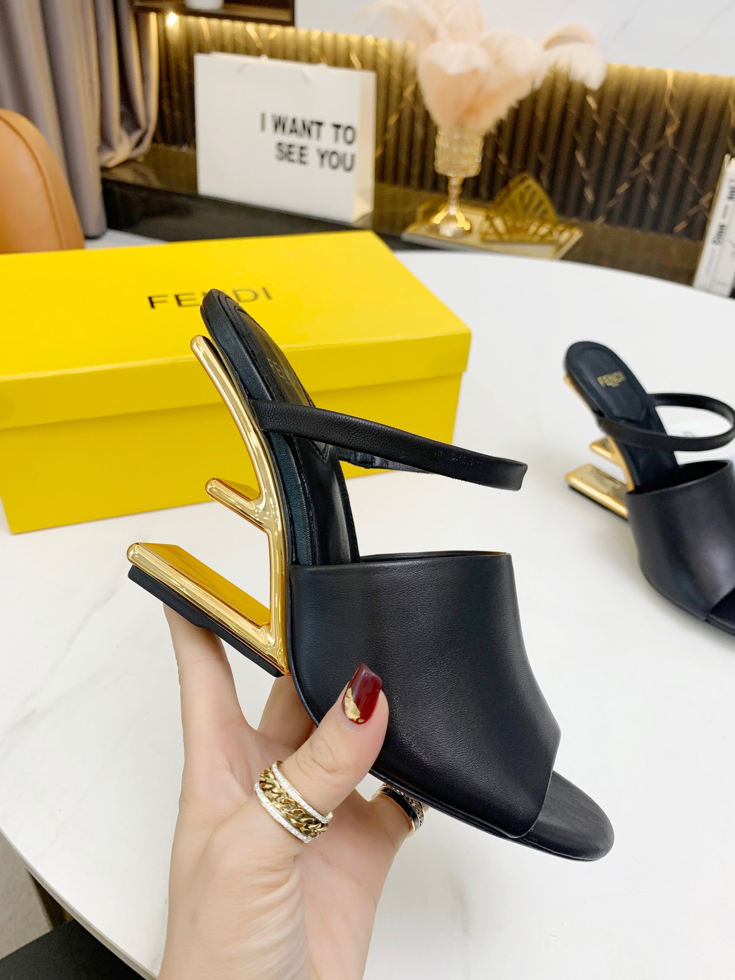 Fendi First high heel sandals