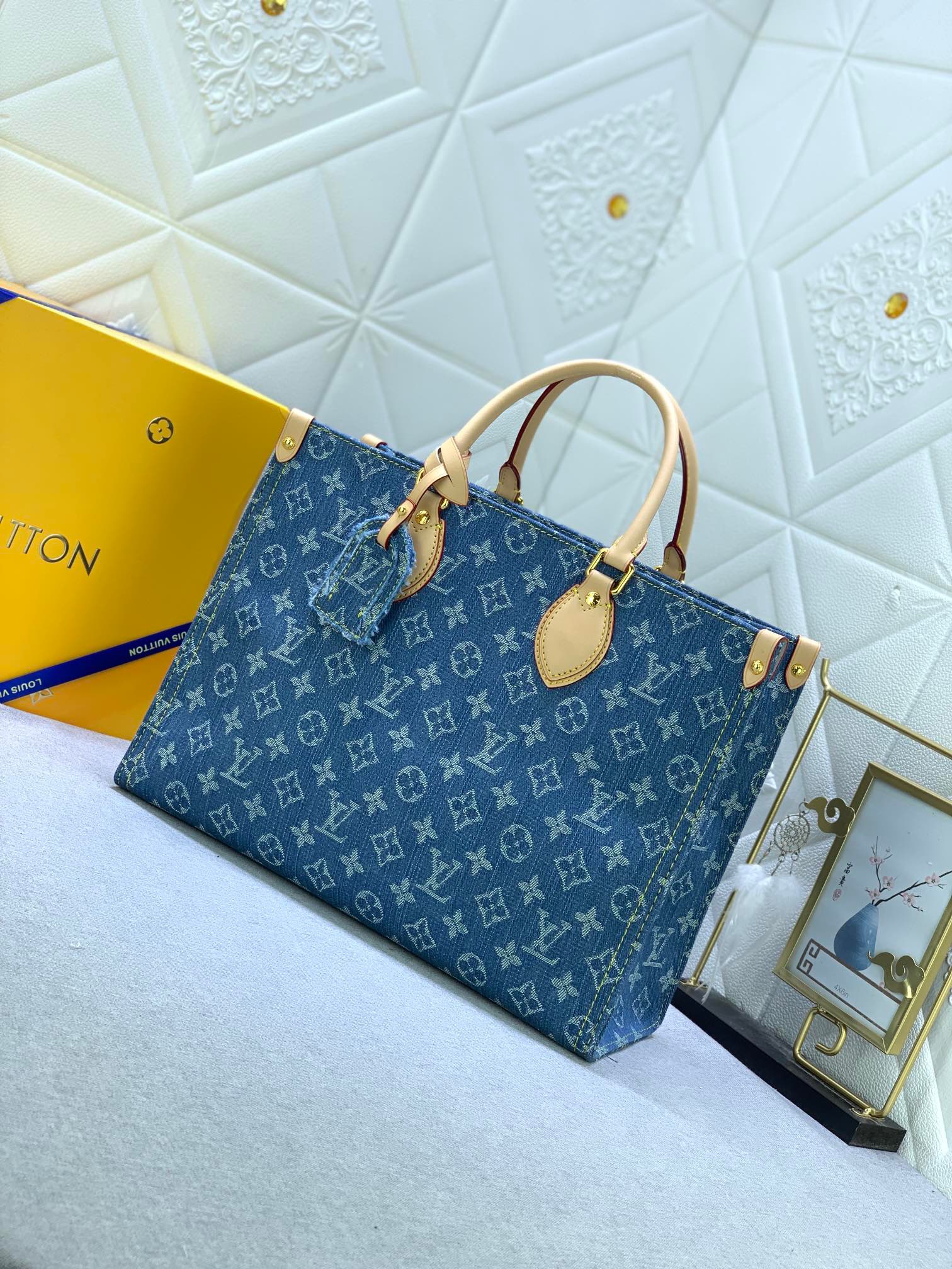 LV Onthego Denim Handbag