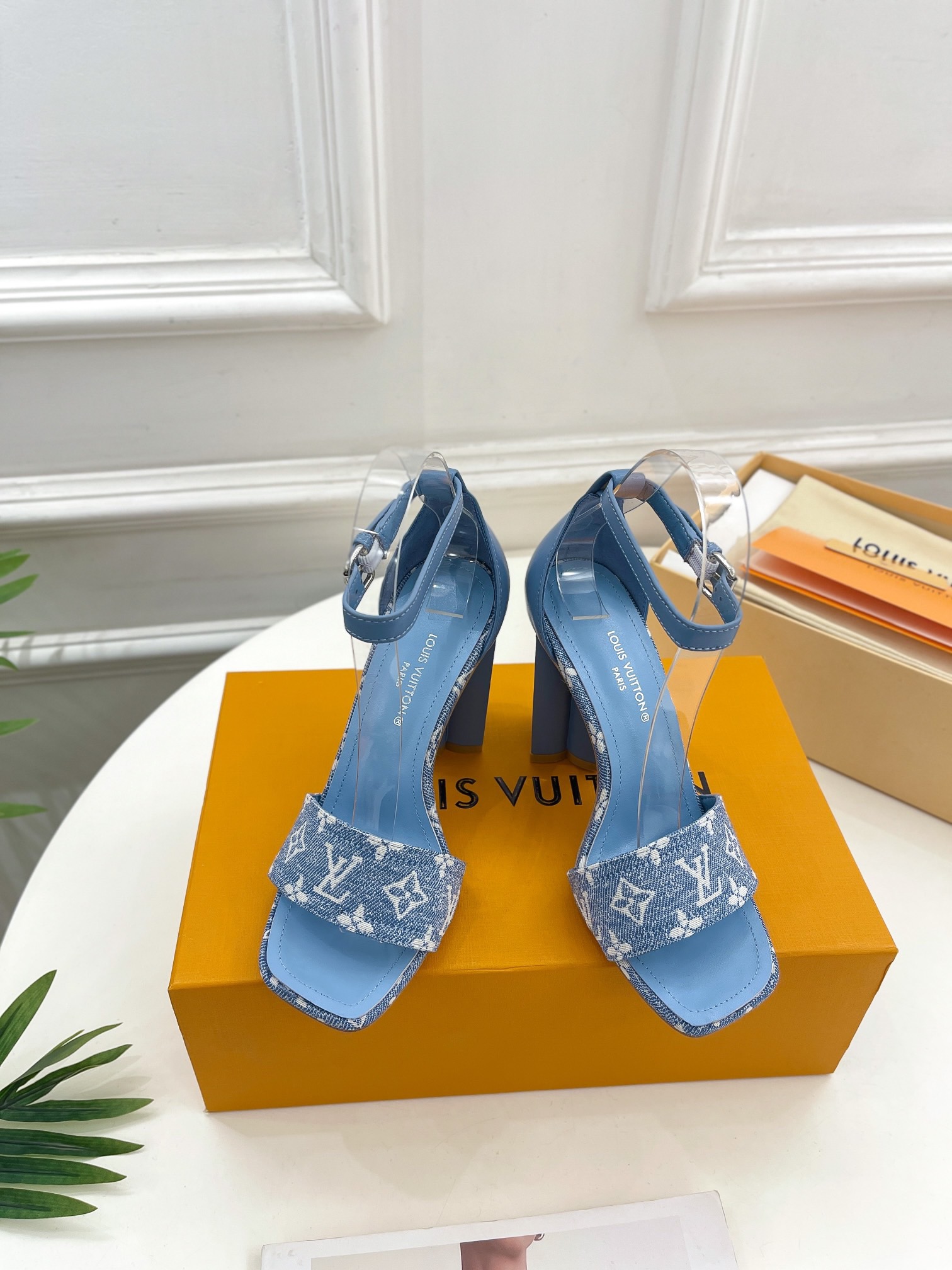 LV Denim Heels