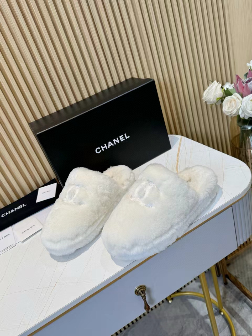 CHANEL Wool slippers