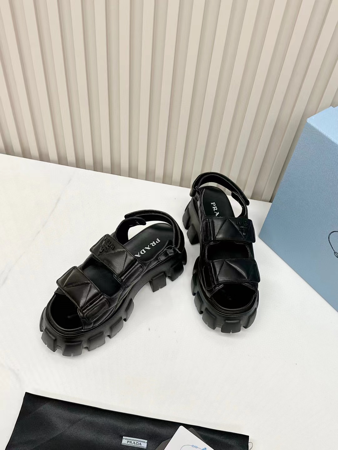 Prada 2024 Summer New Sandals Collection Thick Sole Sandals