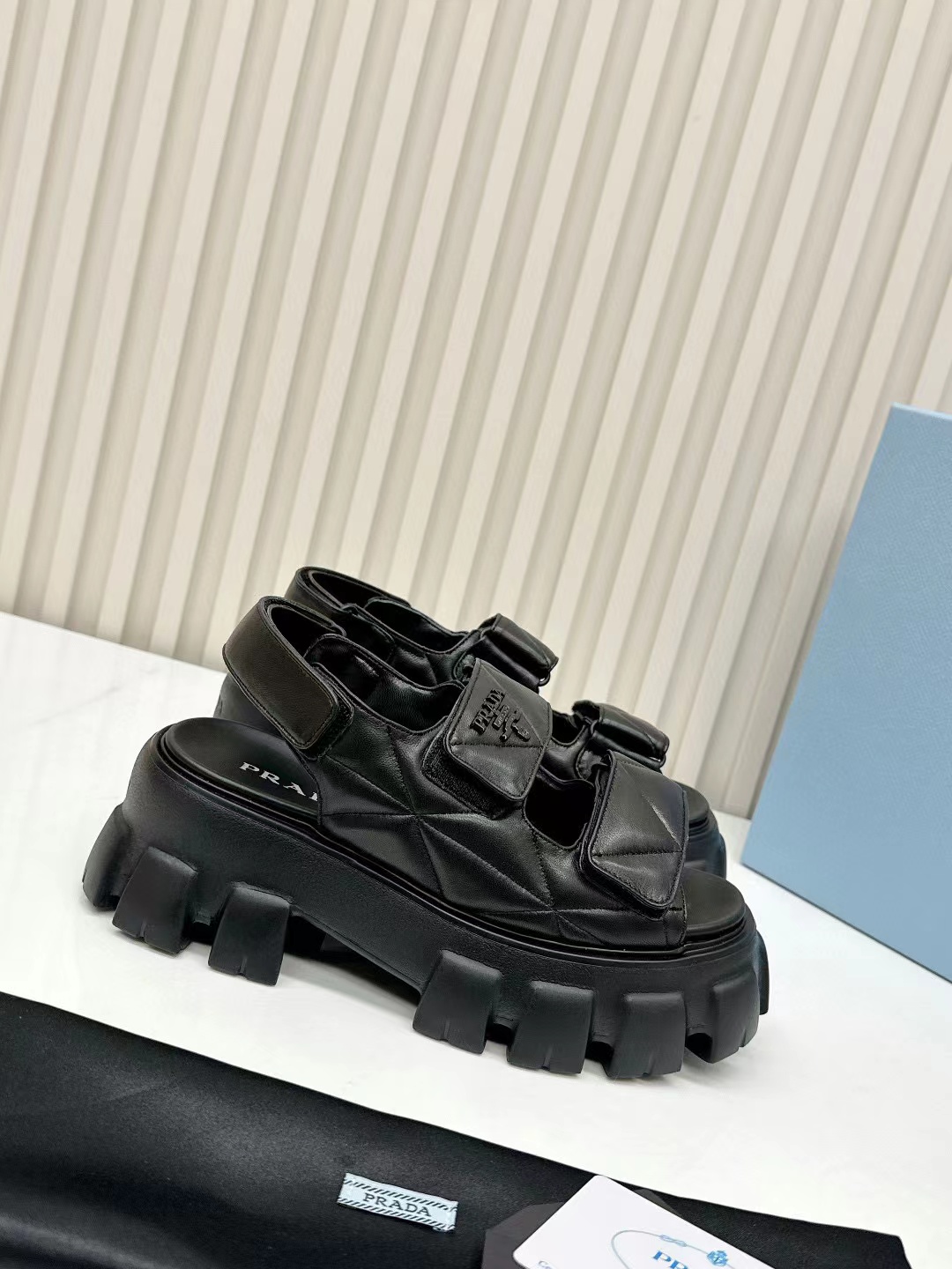 Prada 2024 Summer New Sandals Collection Thick Sole Sandals