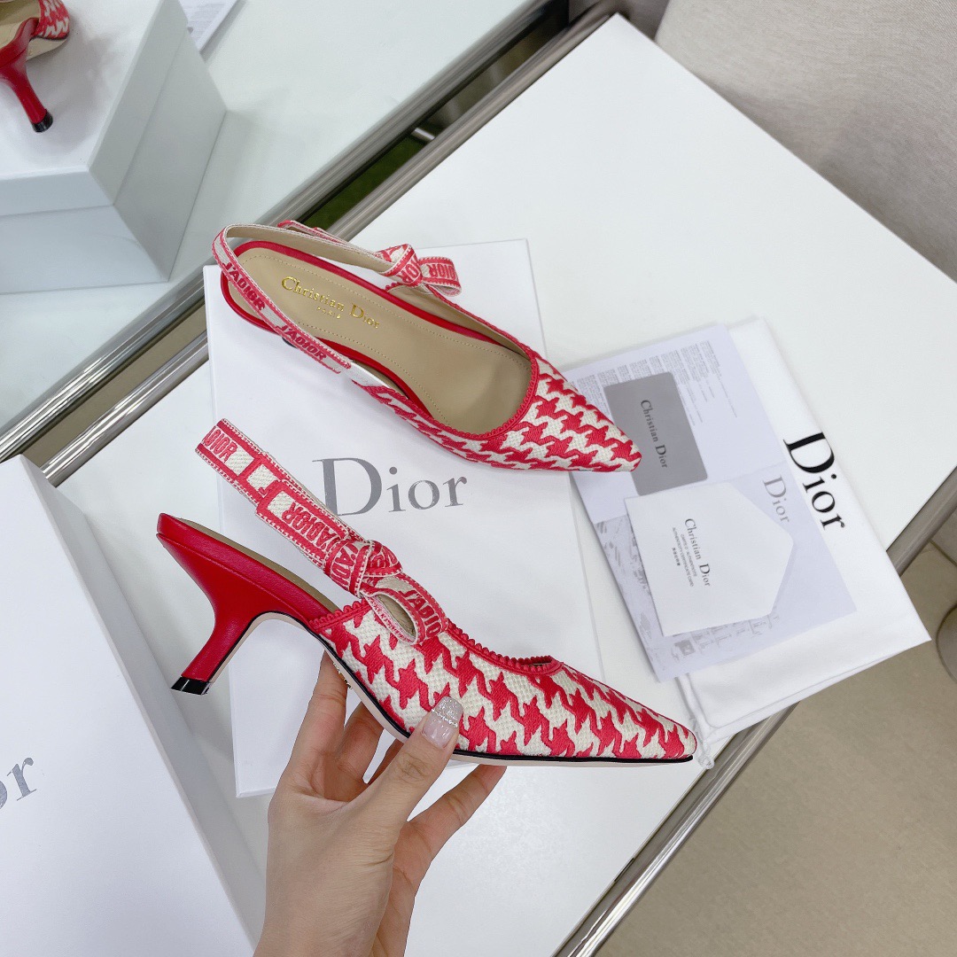 DIOR webbed sling-back sandals