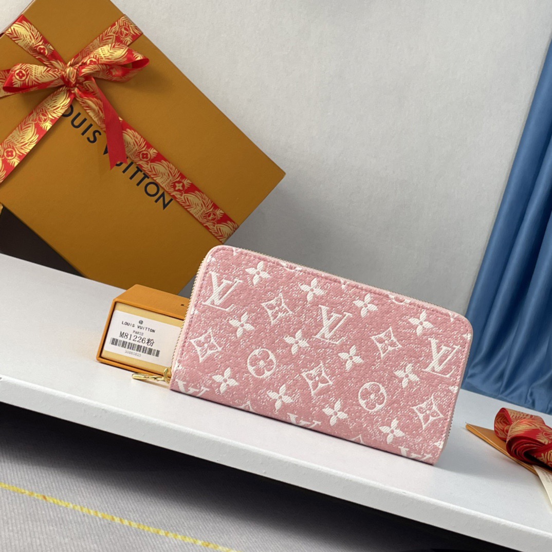 LV Zippy Wallet Monogram Jacquard Denim ( best quality)