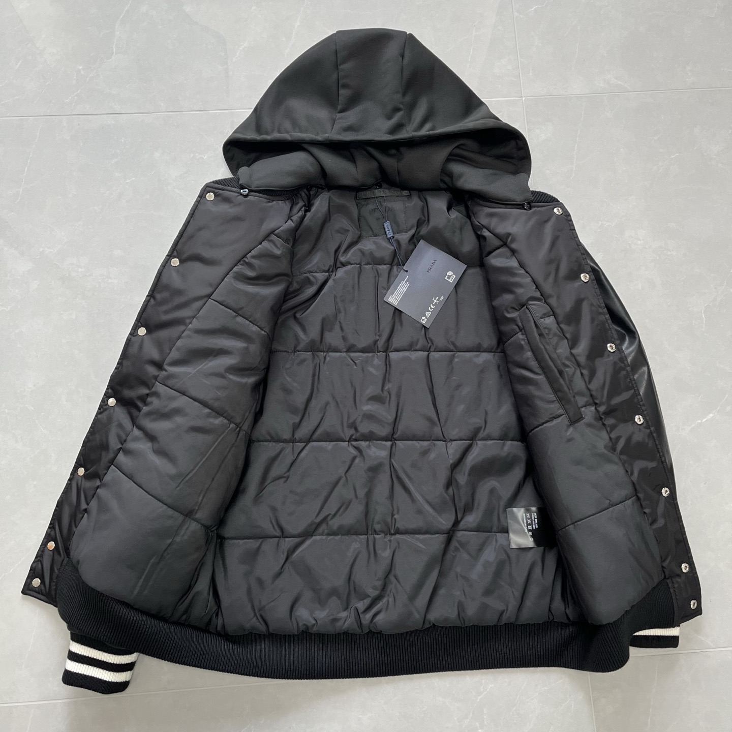 Baseball-style cotton jacket