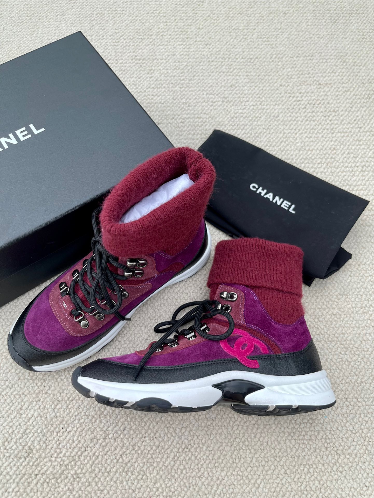 CHANEL Casual socks sneakers ankle boots high tops