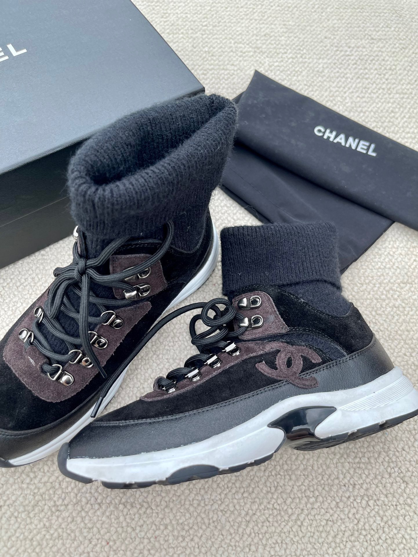 CHANEL Casual socks sneakers ankle boots high tops