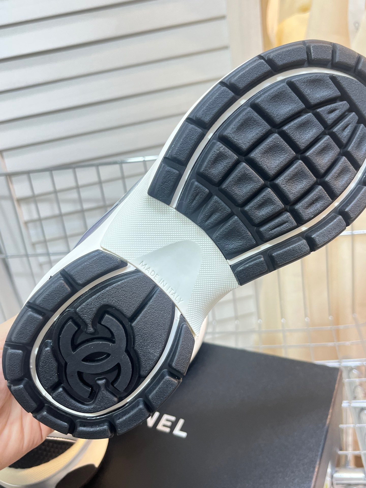 CHANEL Gold and silver horn king sneakers