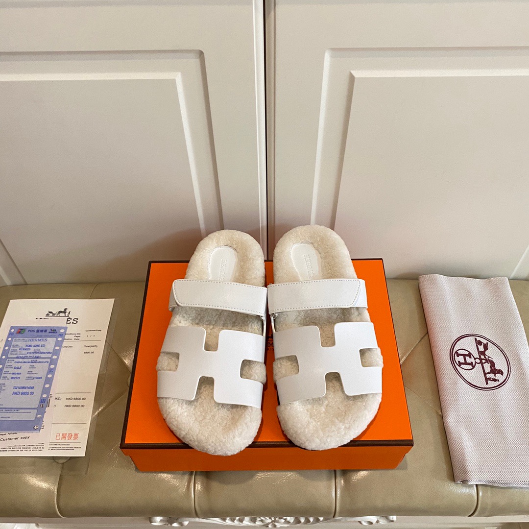 HERMES Chypre FUR Sandals