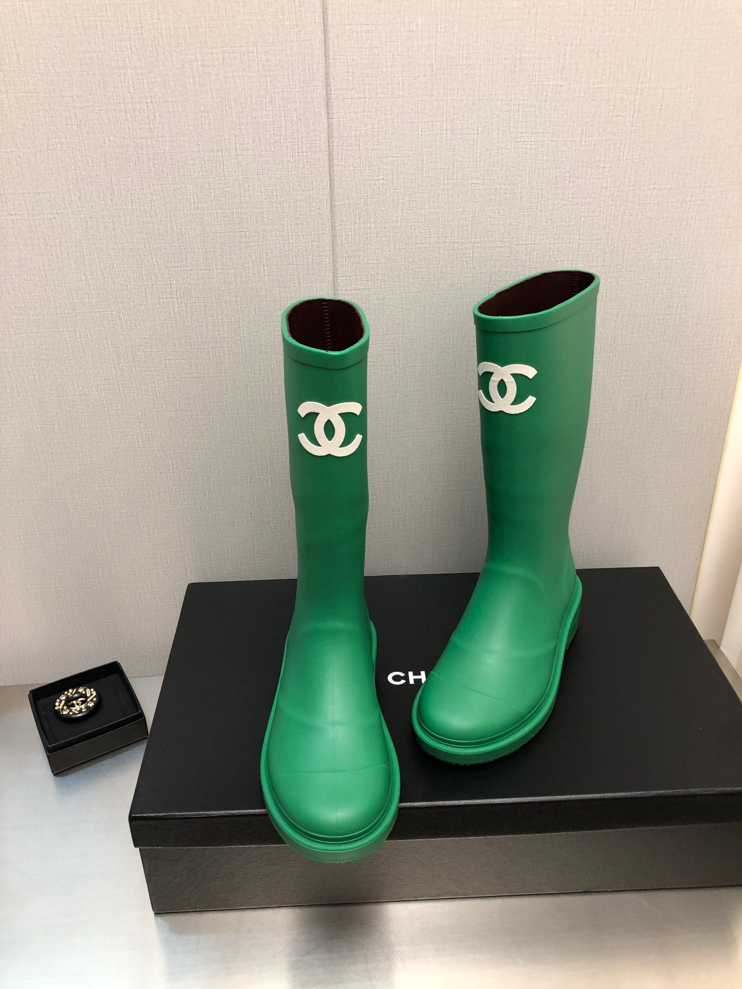 CHANEL PVC Rain Boots