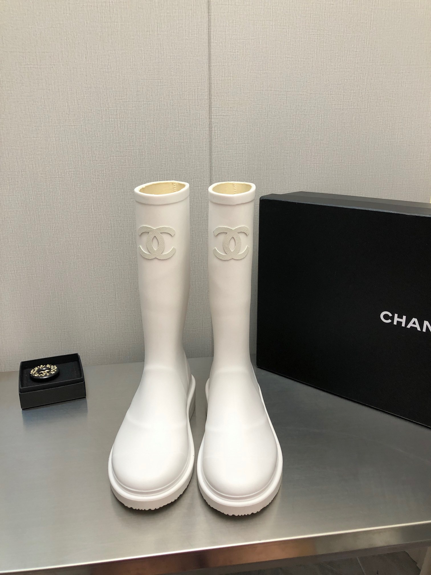 CHANEL PVC Rain Boots