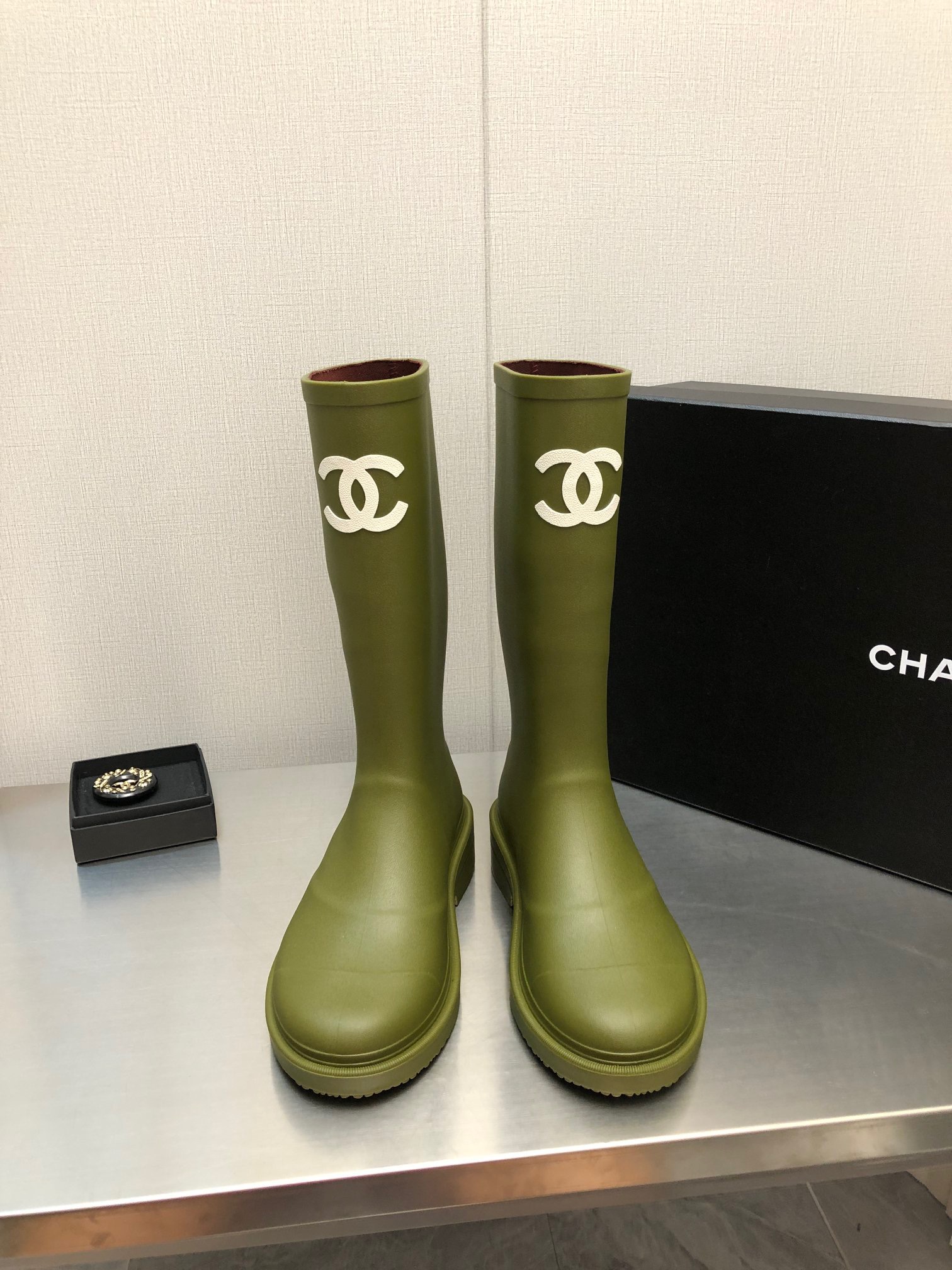 CHANEL PVC Rain Boots