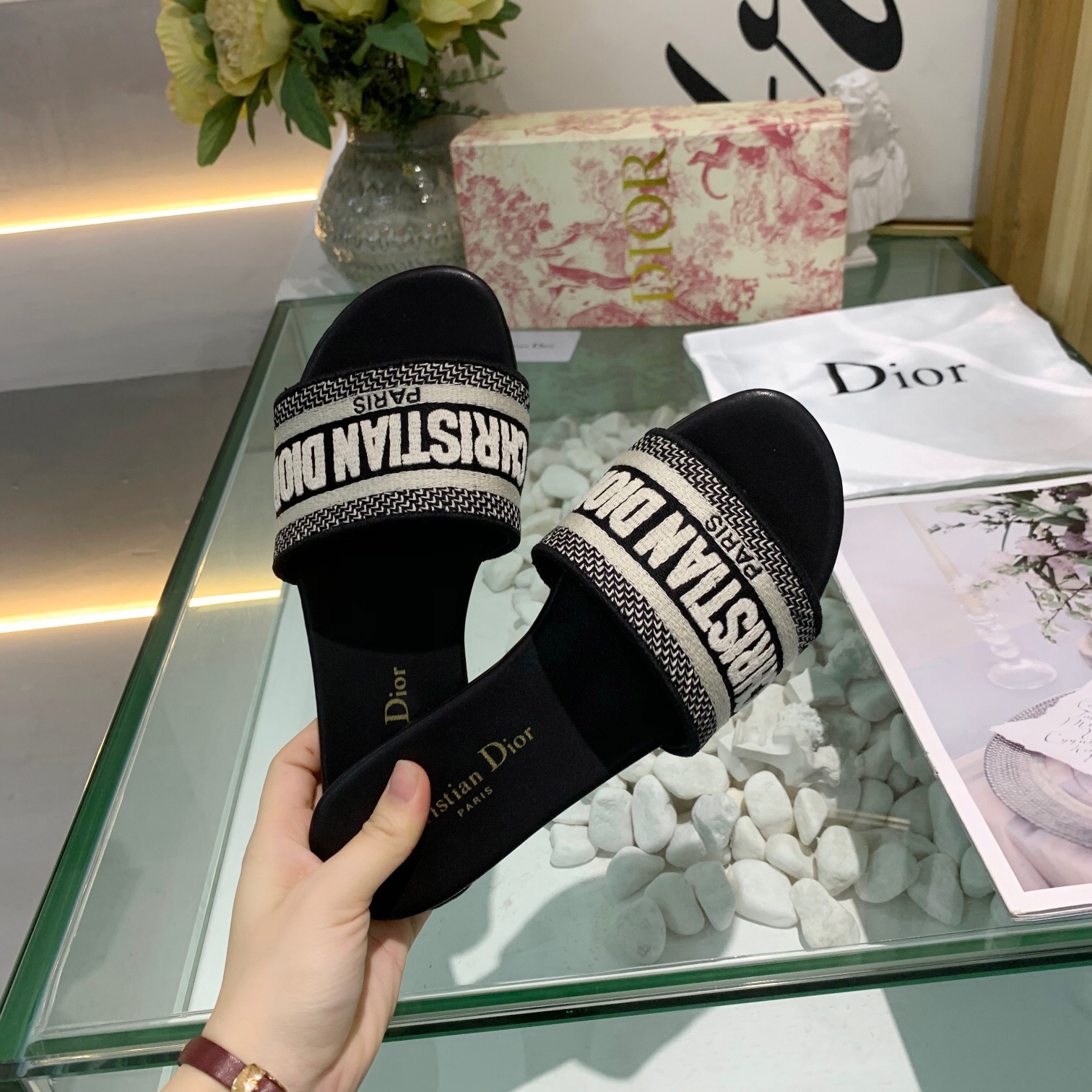 DIOR DWAY Cotton Slides