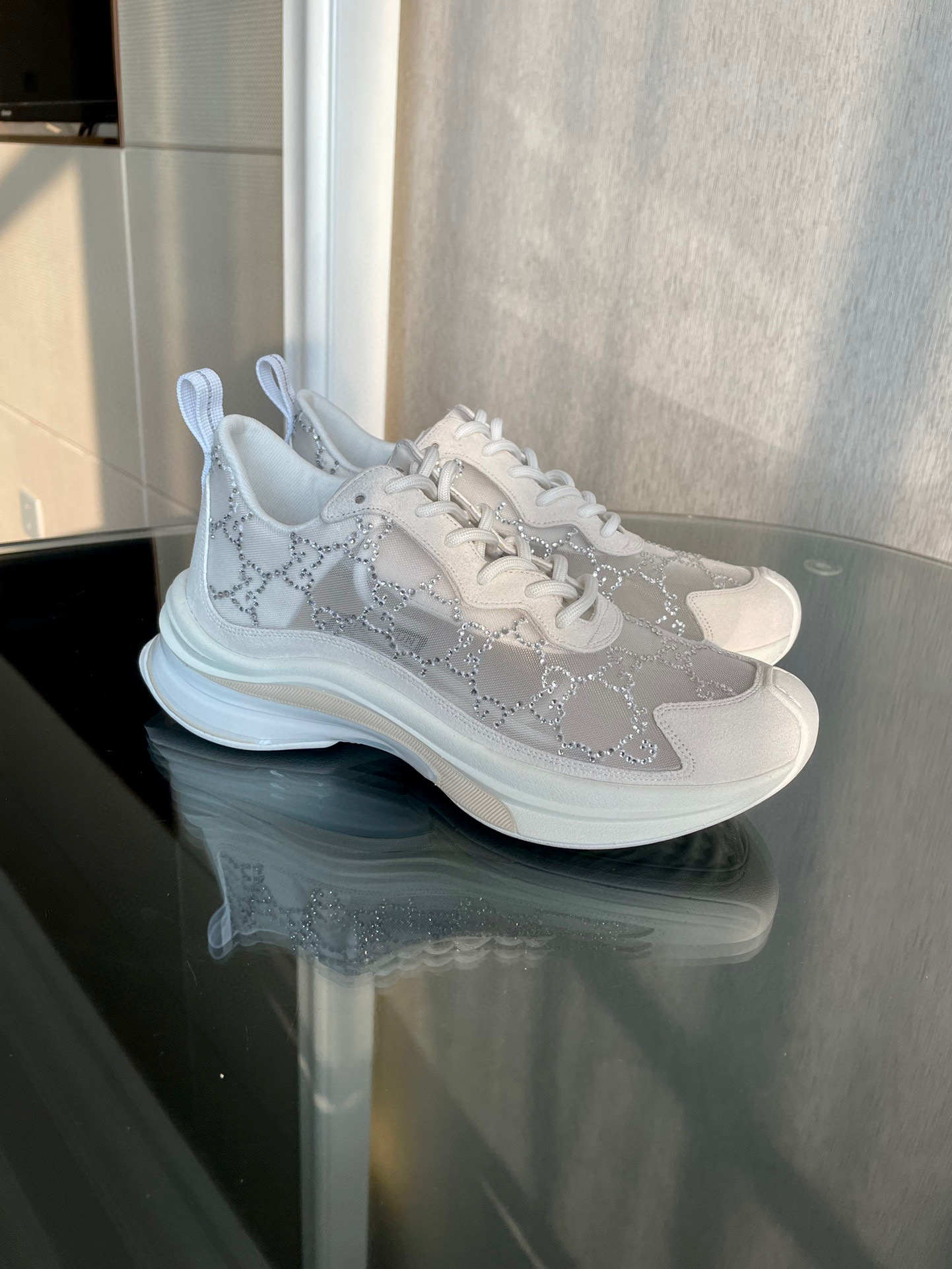 GUCCI Run Crystal Sneakers