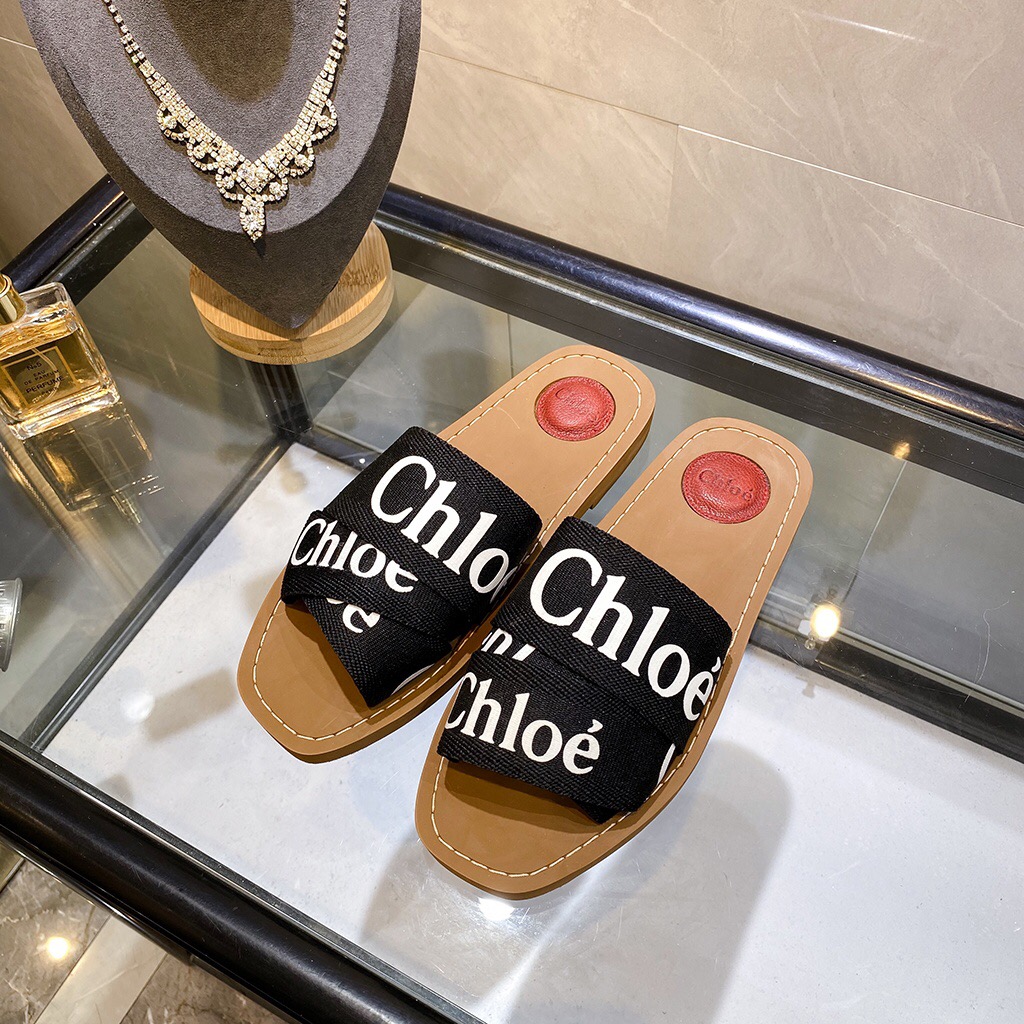 Chloe WOODY flat slippers
