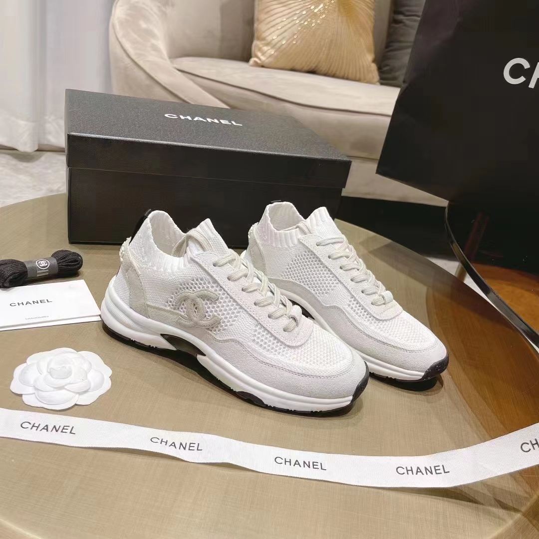 CHANEL Wool Socks Sneakers