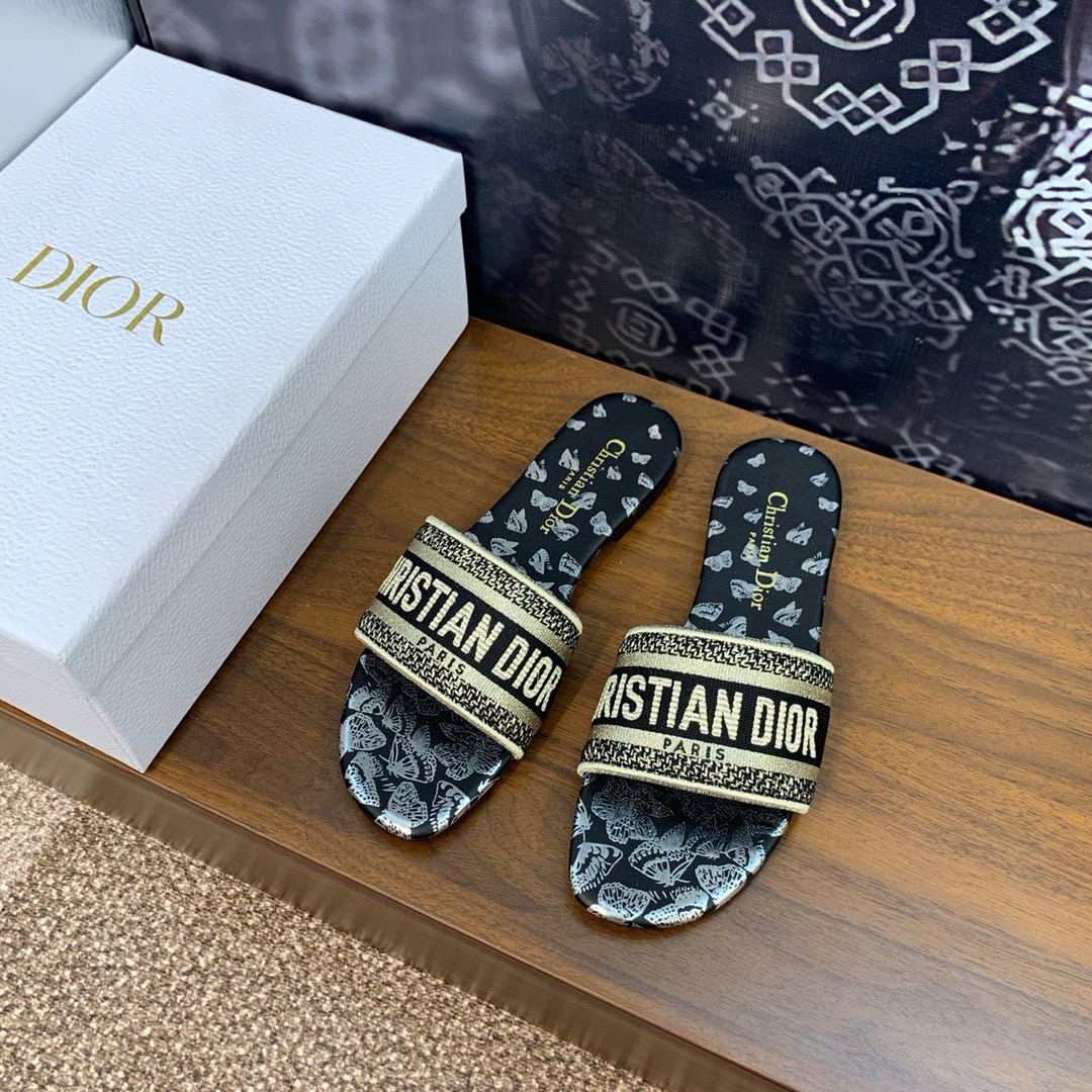 DIOR DWAY Gradient Butterflies Slippers