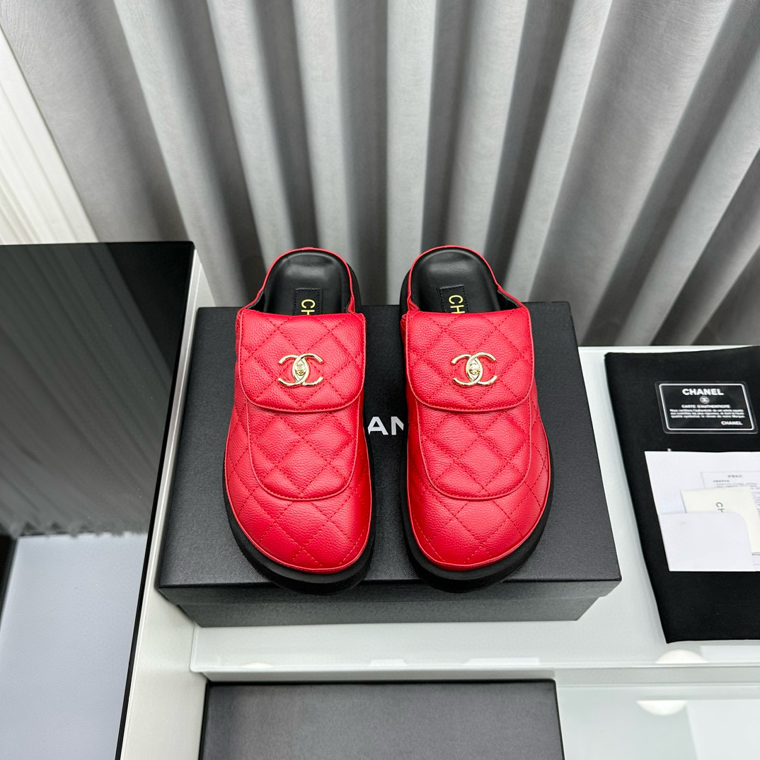 CHANEL buckle diamond birkenstock slippers