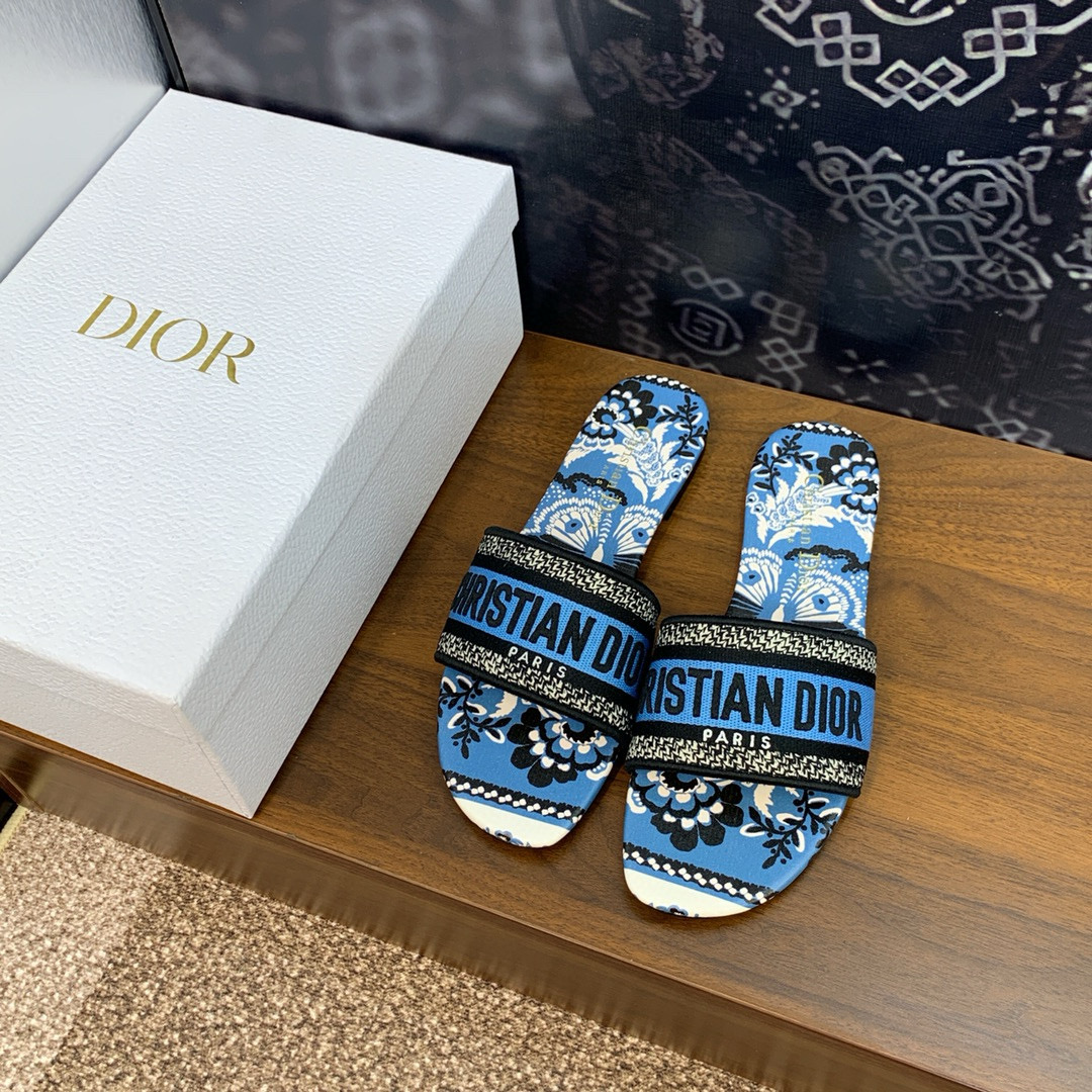 DIOR DWAY Gradient Butterflies Slippers