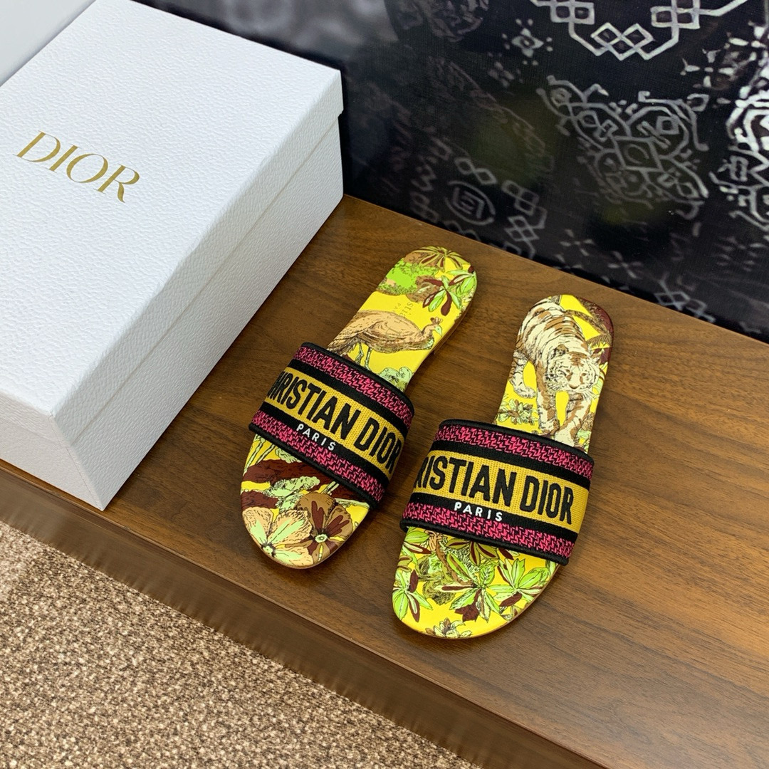 DIOR DWAY Gradient Butterflies Slippers