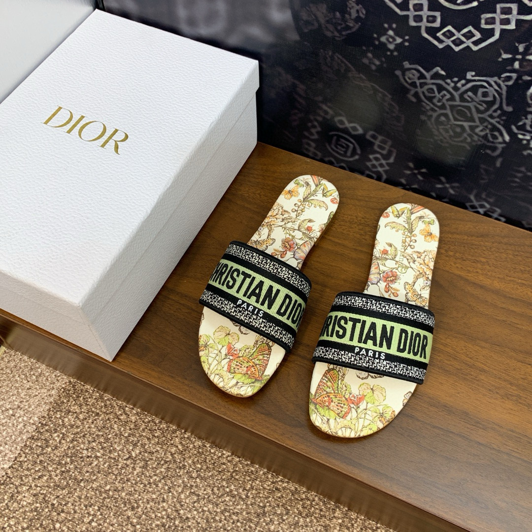 DIOR DWAY Gradient Butterflies Slippers