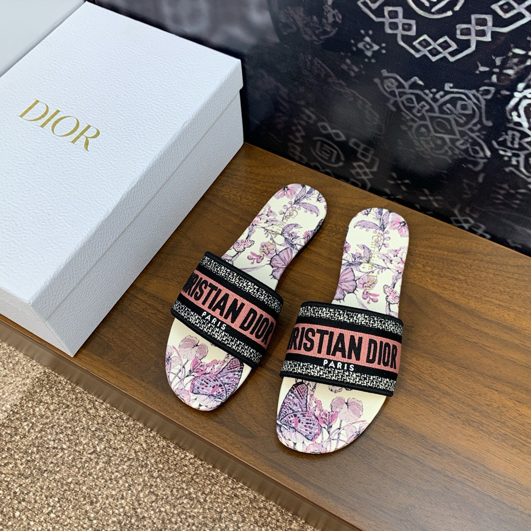 DIOR DWAY Gradient Butterflies Slippers