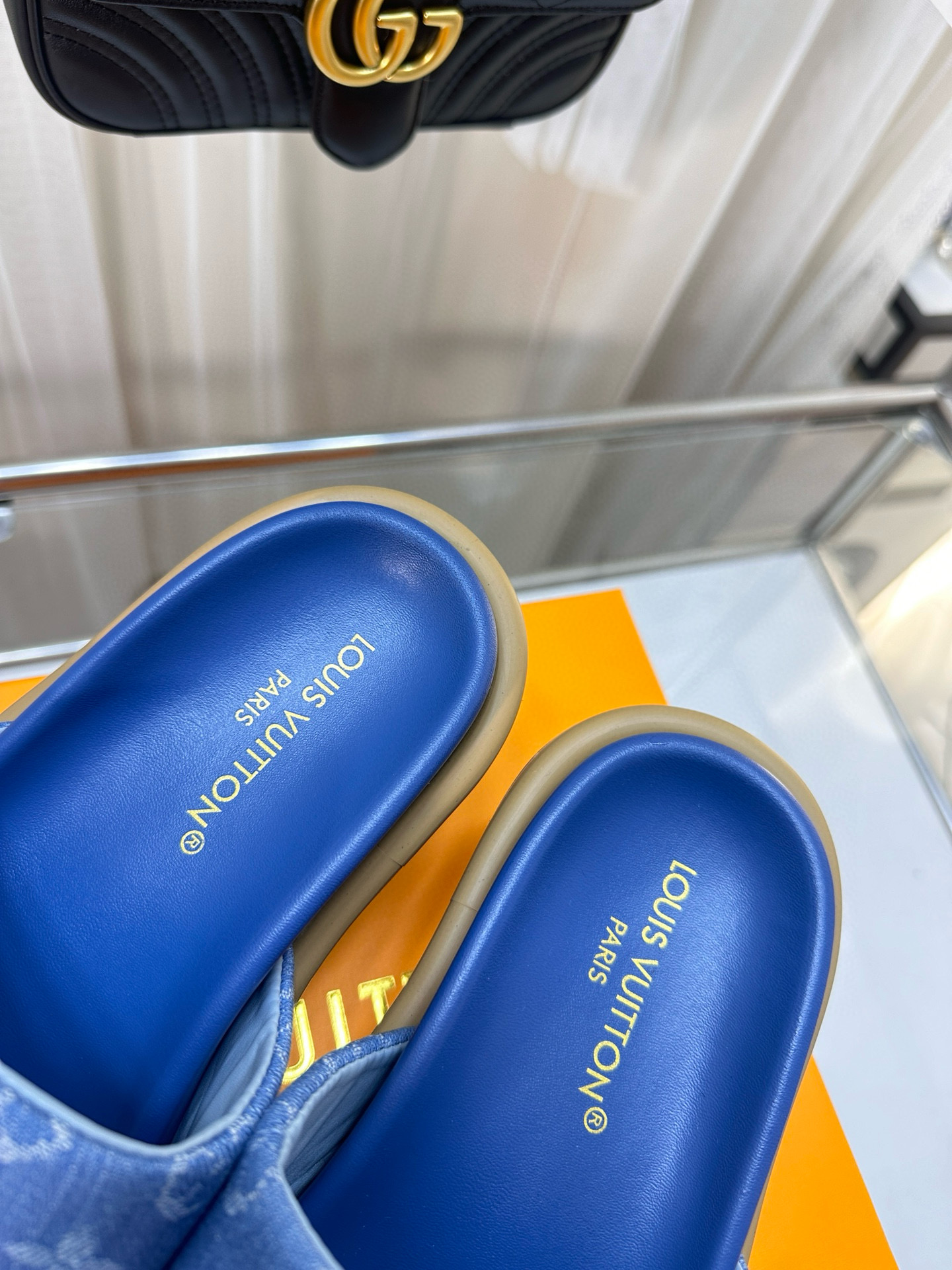 LV POOL PILLOW COMFORT Denim Slippers
