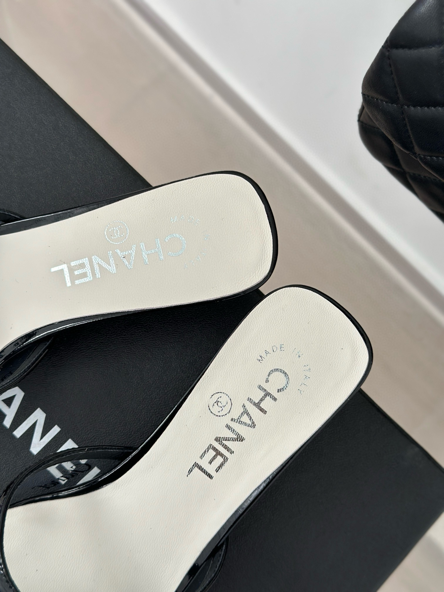 CHANEL chunky sheer sandals