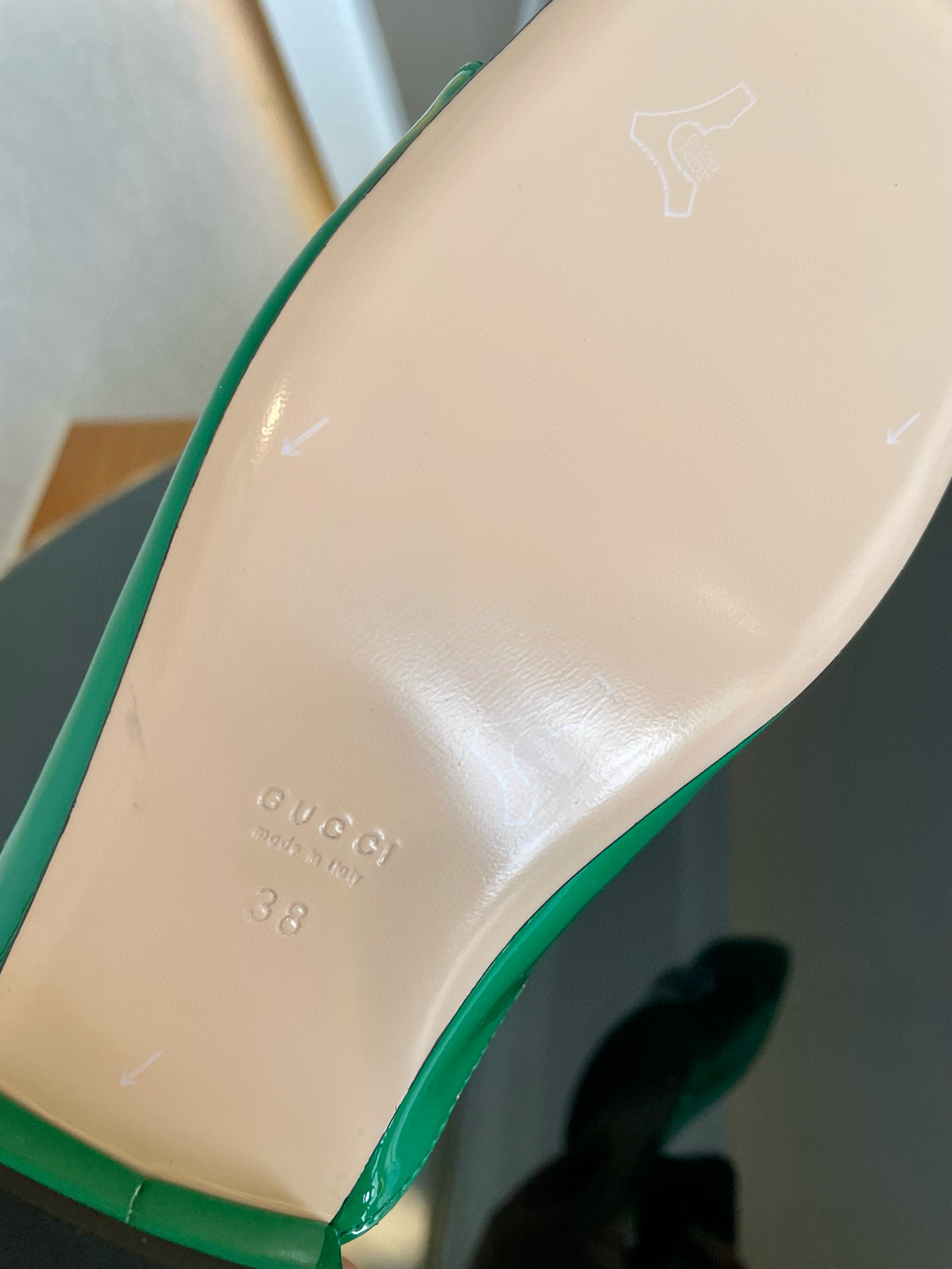 GUCCI Rhinestone slippers with buckle