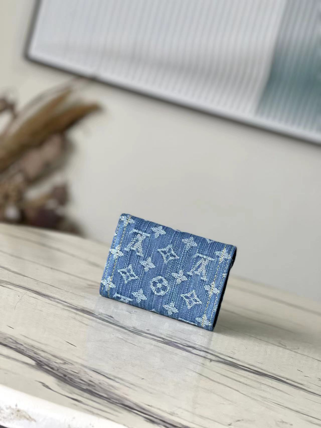 LV Denim Card case