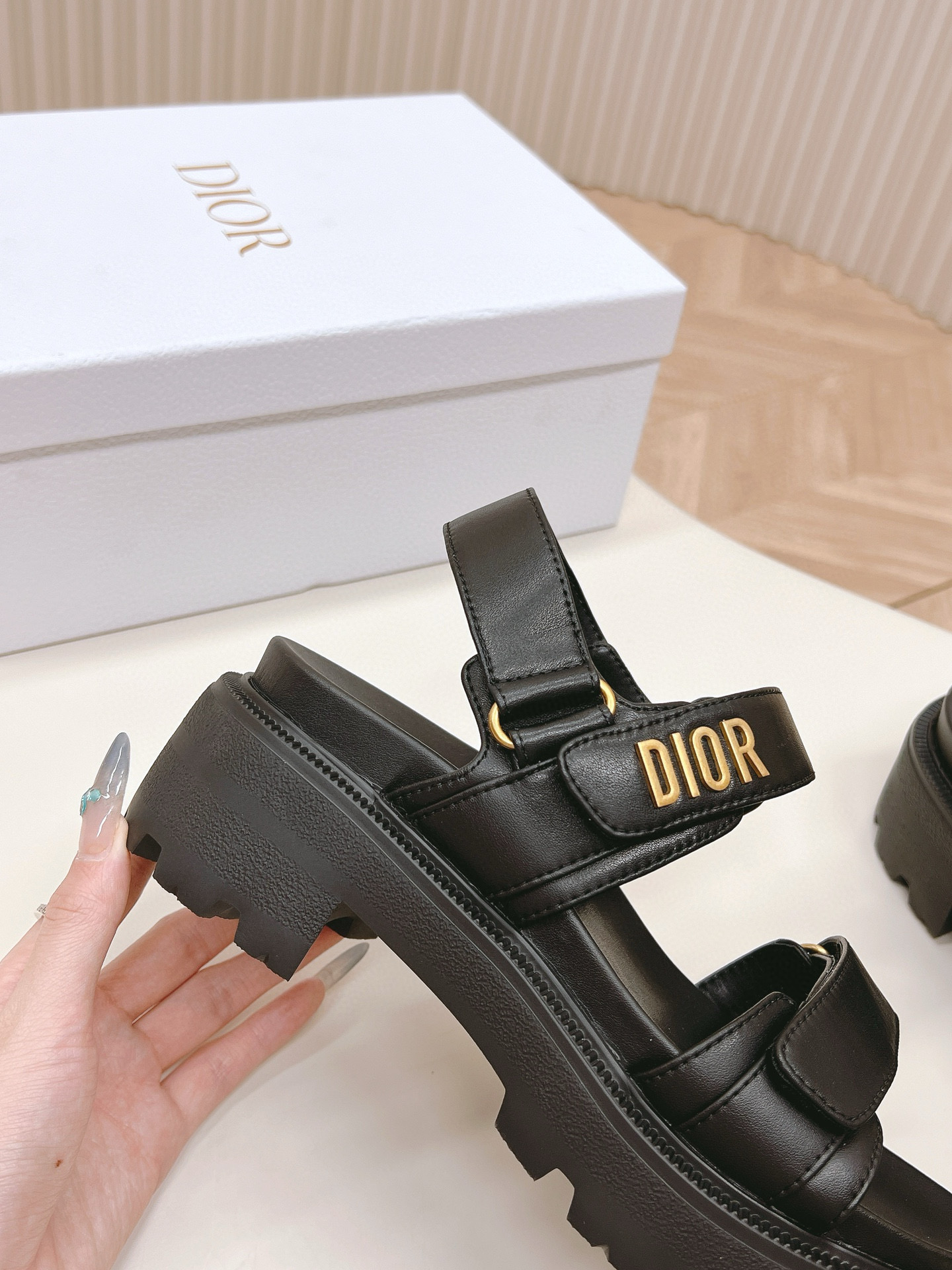 DIOR Classic Velcro high-heeled sandals