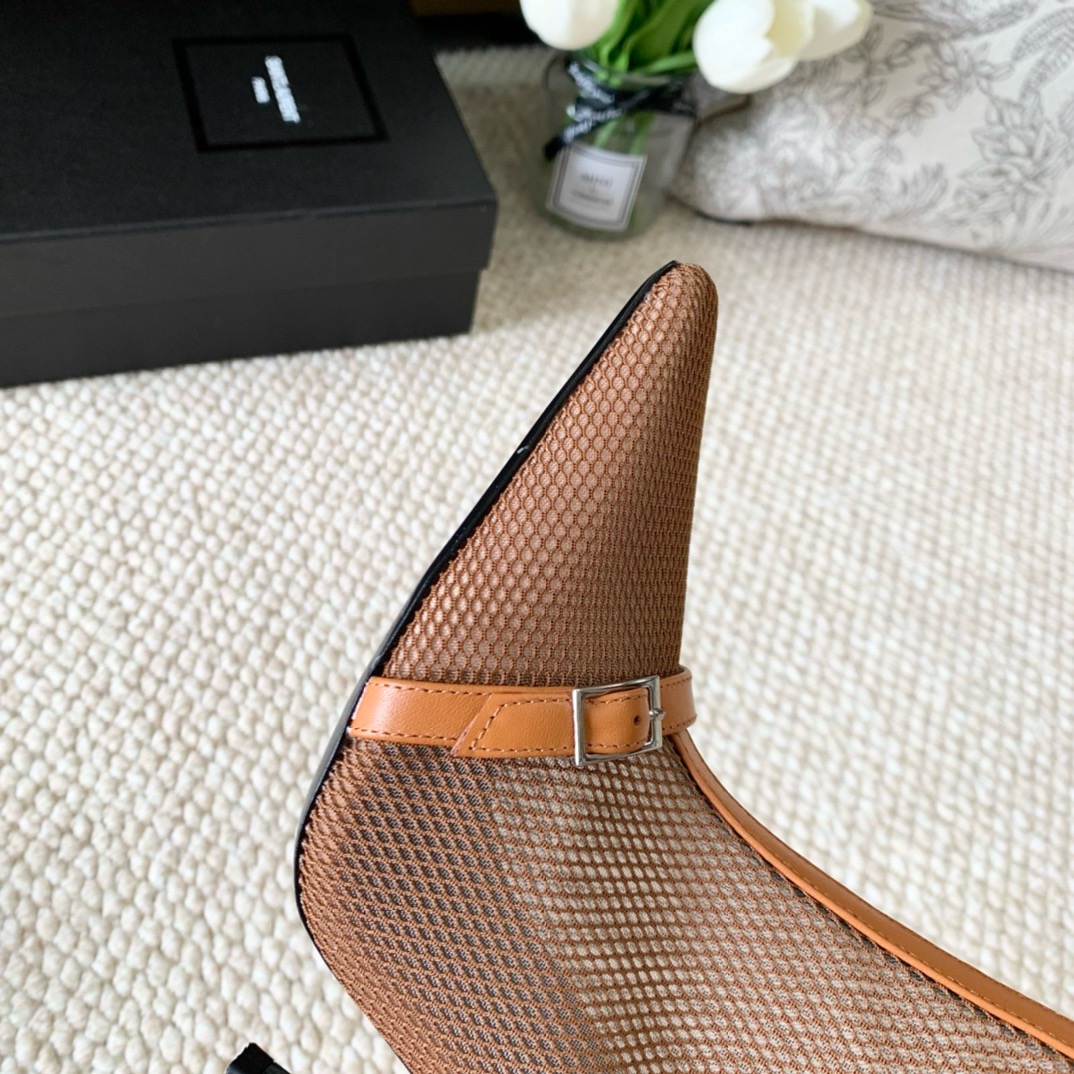 YSL mesh high-heeled boots （10cm）