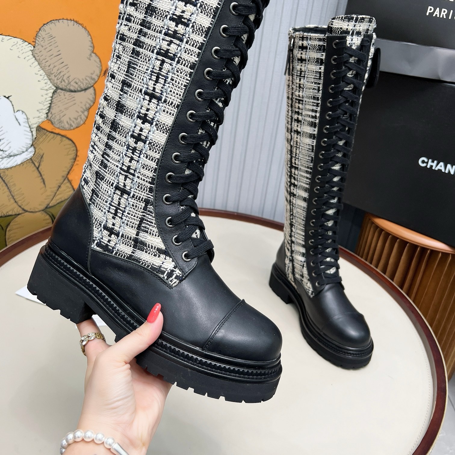 CHANEL Knee-high boots