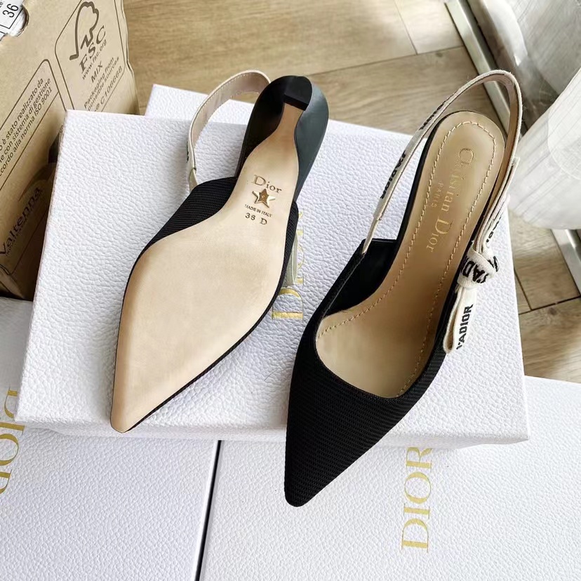 DIOR webbed sling-back sandals