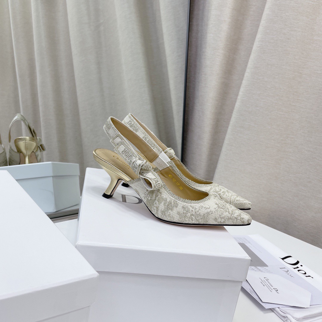 DIOR webbed sling-back sandals