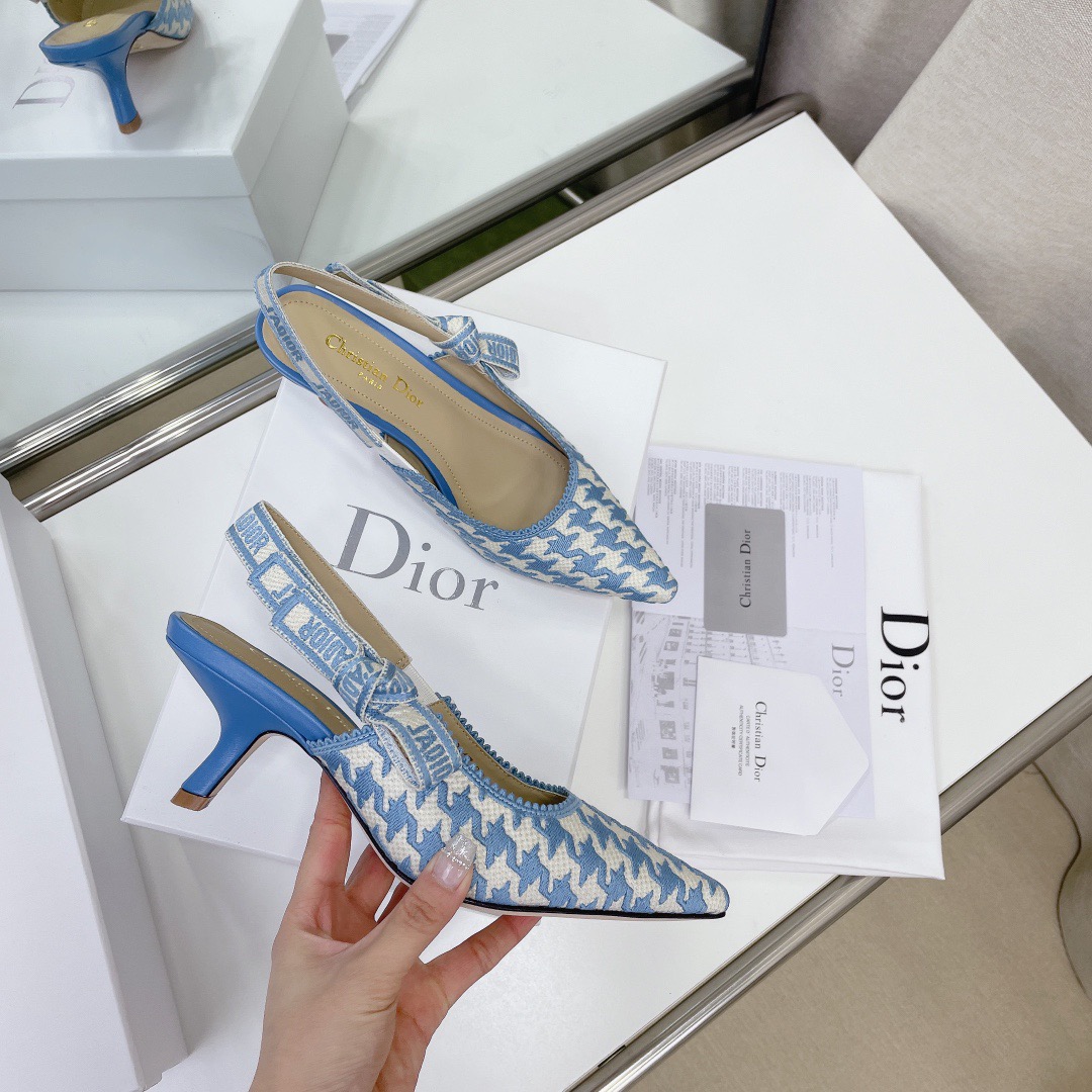 DIOR webbed sling-back sandals