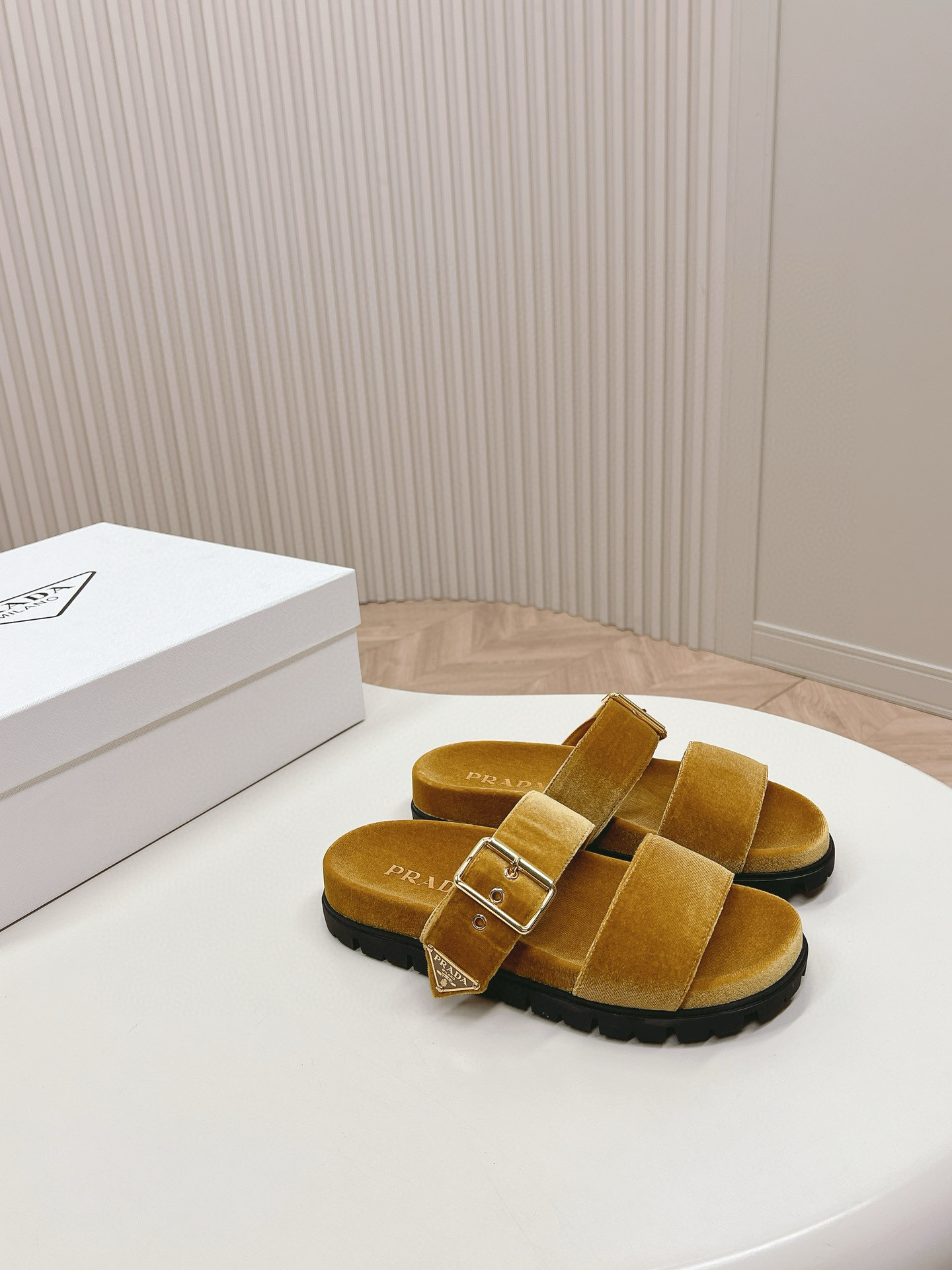 PRADA Silk Velvet Slippers