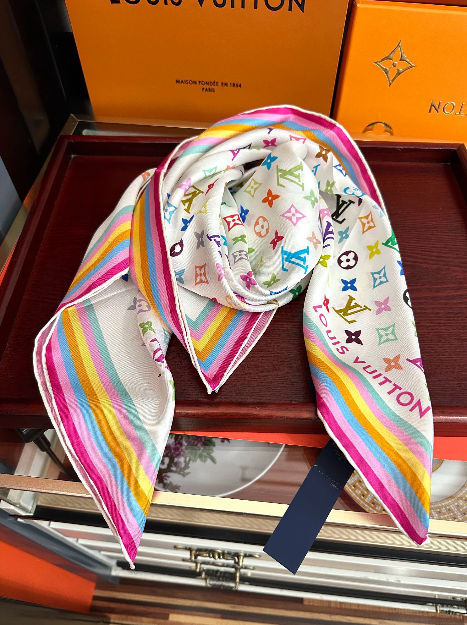 LV & TM Silk scarf