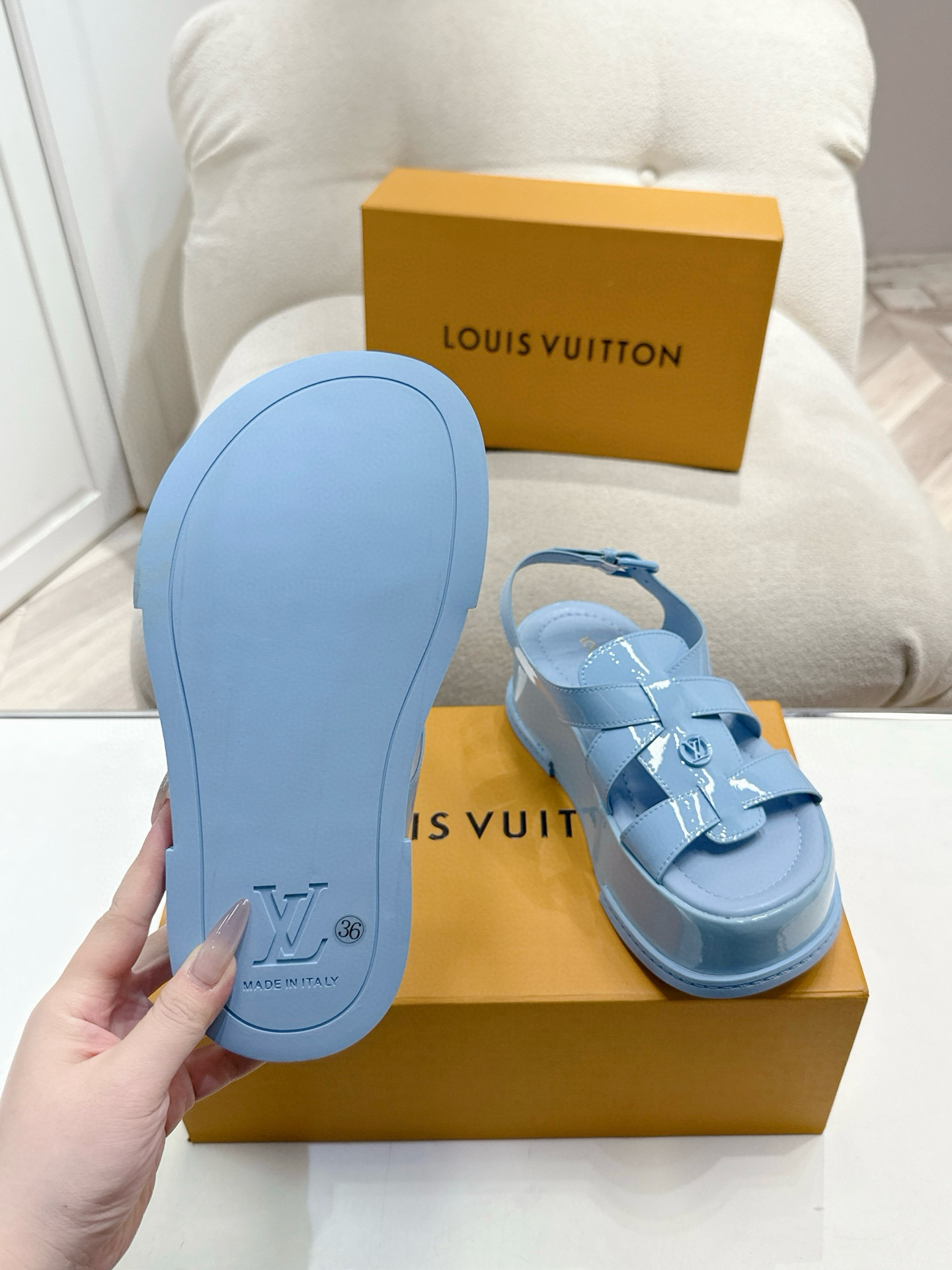 LV MAYA FLATFORM Sandals