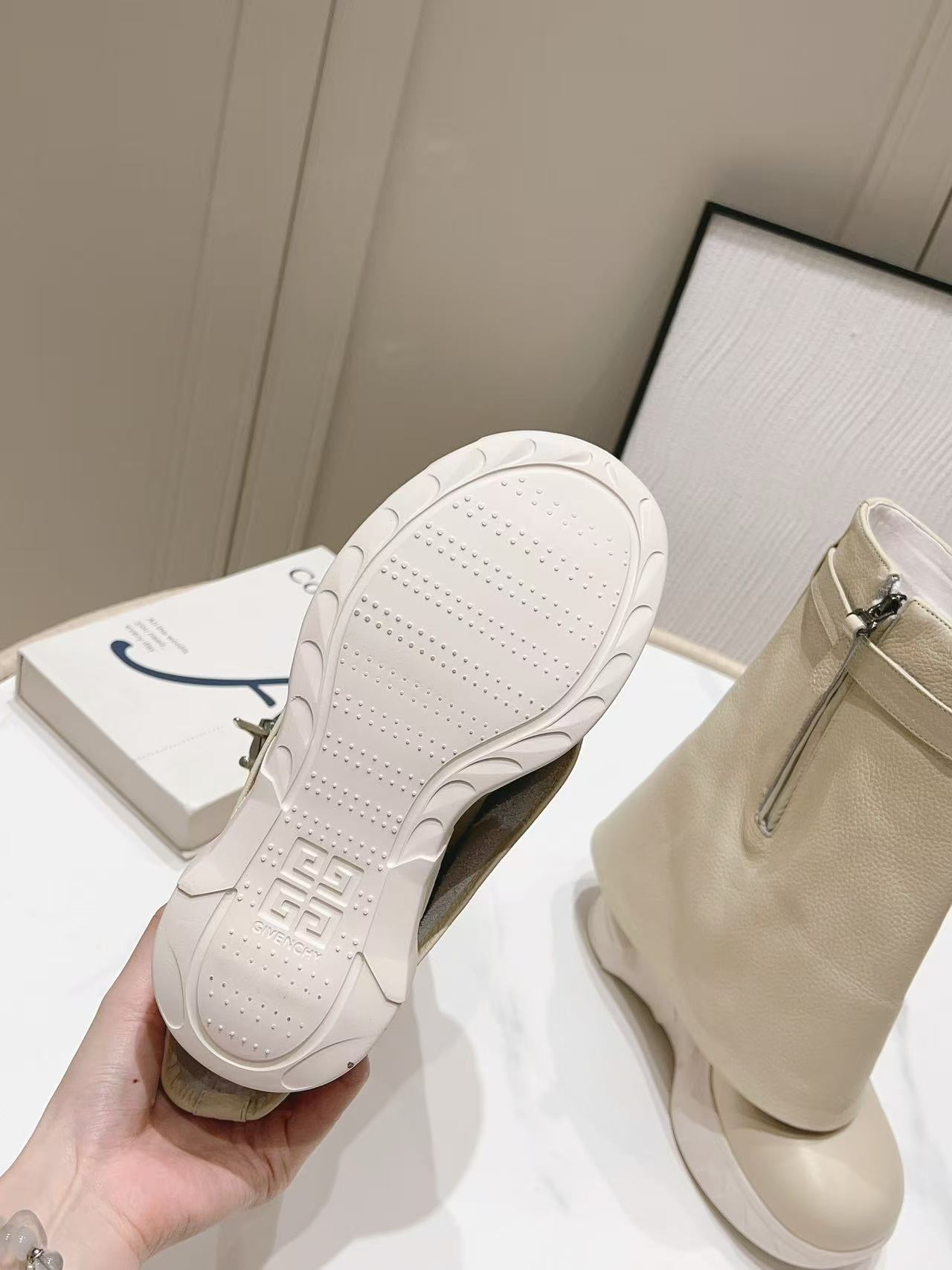 GIVENCHY Shark Lock Biker ankle boots